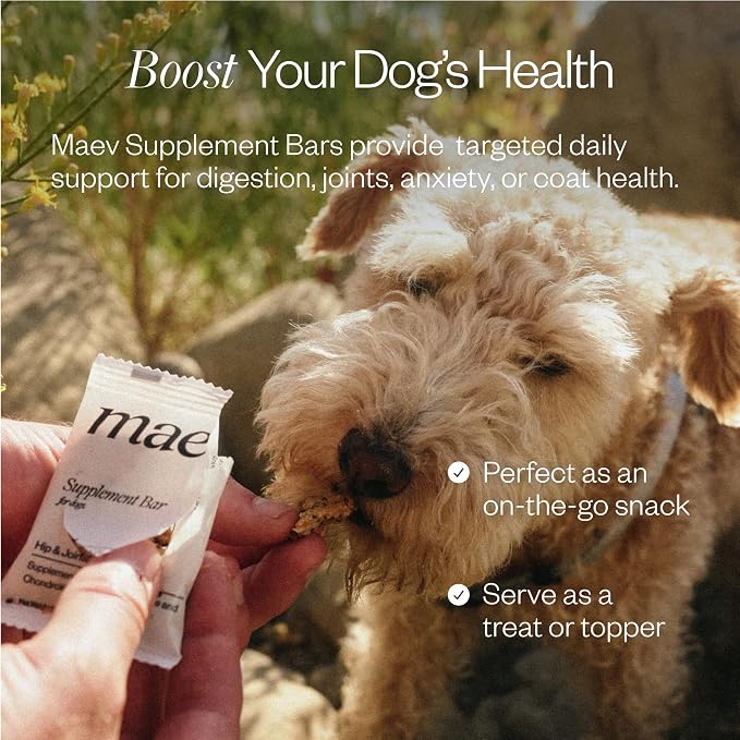 MAEV Human-Grade Hip & Joint Supplement Bars | Natural Support for Healthy Joints & Mobility, 30 Count (Pack of 2)