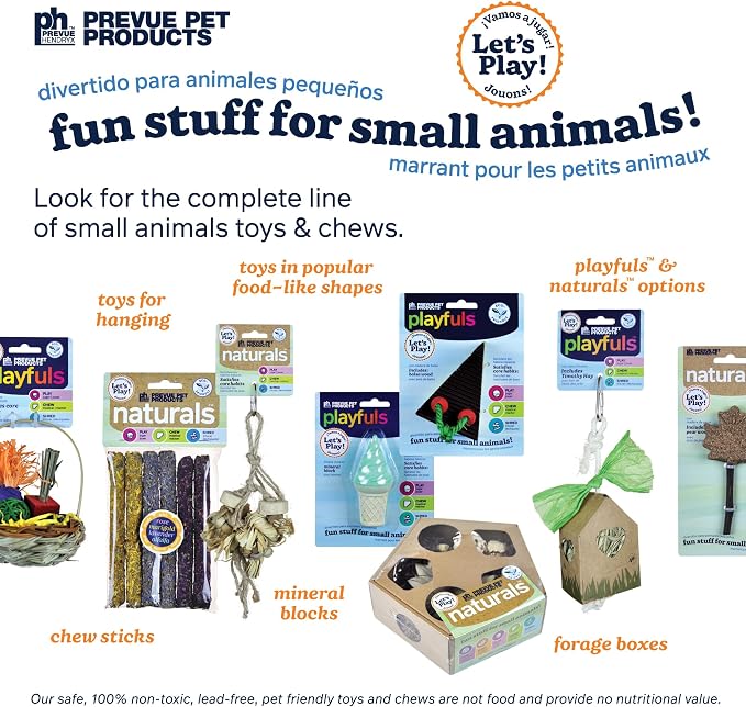 Prevue Pet Products Celebration! Small Animal Mineral Chew Toy Bundle - Cage Accessories & Enrichment Toys for Chewing, Dental Health, Boredom Relief, and Teeth Grinding, for Bunnies, Hamsters, & More