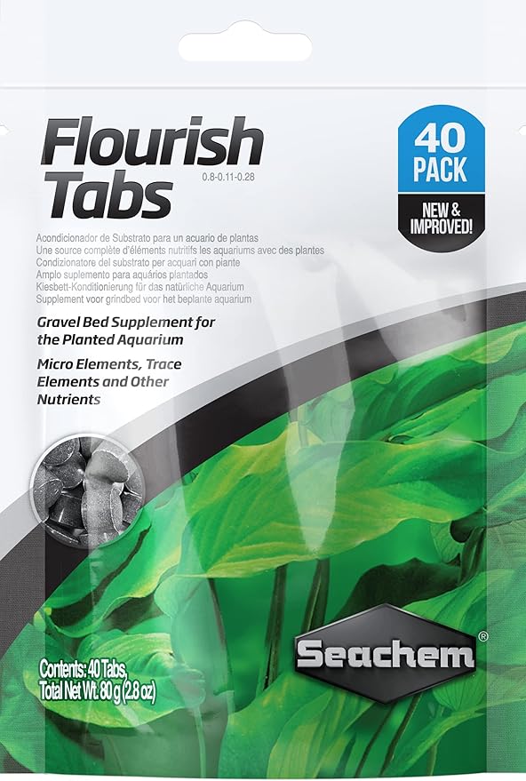 Seachem Flourish Tabs Growth Supplement - Aquatic Plant Stimulant 40 ct & Flourish Advance Growth Supplement - Aquatic Plant Aid 500 ml