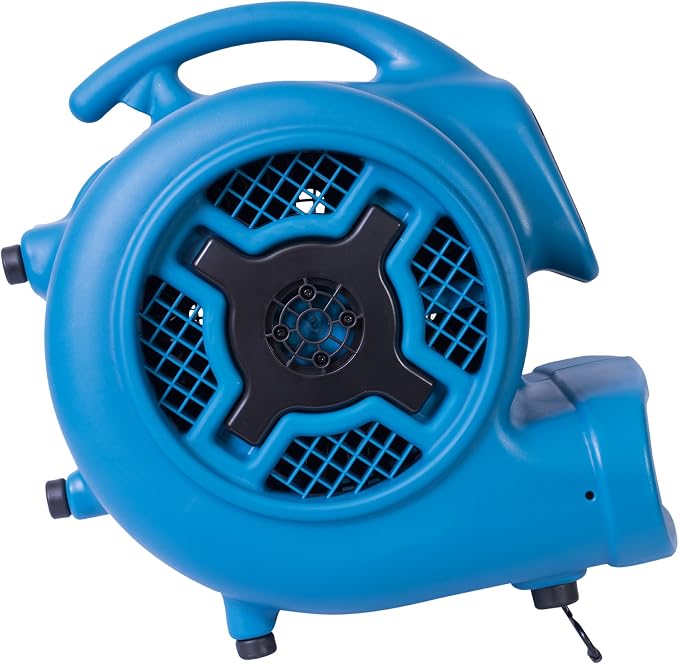 XPOWER P-800 Pro 3/4 HP 3200 CFM Centrifugal Air Mover, Carpet Dryer, Floor Fan, Blower, for Water Damage Restoration, Janitorial, Plumbing, Home Use
