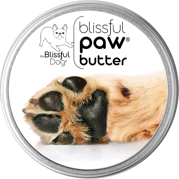 The Blissful Dog Paw Butter, Moisturizer for Dry Paw Pads, Softens and Protects a Rough Paw in Winter, Versatile, Lick-Safe Dog Paw Pad Balm, 4 oz.