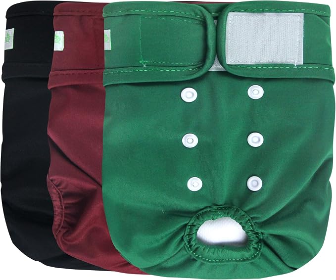 wegreeco Washable Female Dog Diapers (Pack of 3)