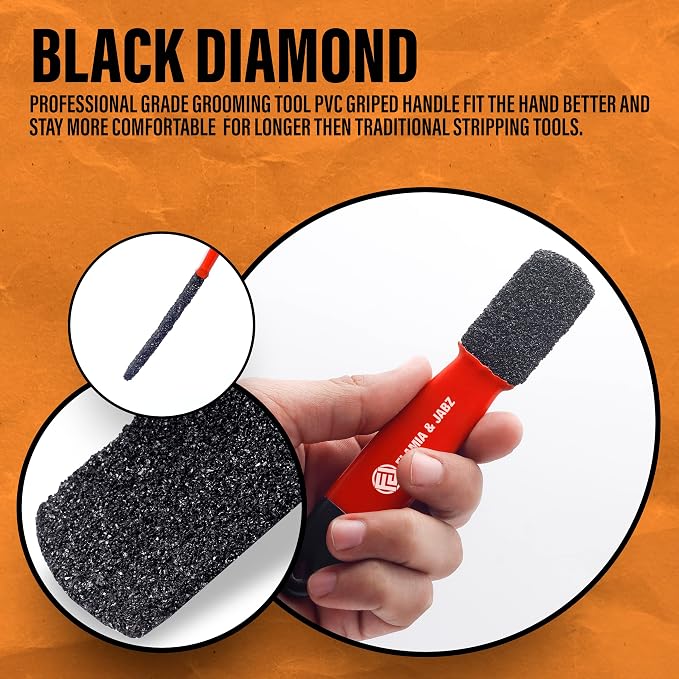 Stripping Metal Stone Diamond Edged for Dogs, Cats & Pets with Plastic Grip (Coarse)