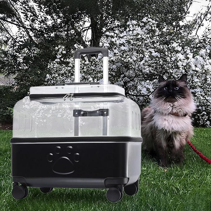 Pet Travel Carrier Pet Carrier Cat Carrier Suitcase for Puppy, Black