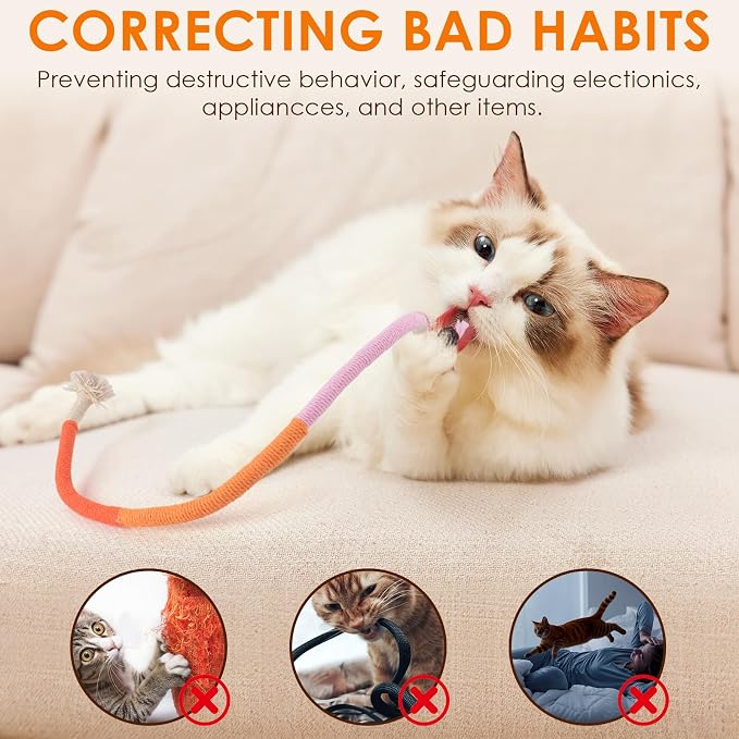 TINDTOP Cat Toys Chew Ropes, 3 Pack Interactive Cat Nip Kicker Toy for Indoor Kittens, Teeth Cleaning Toy for All Breeds, 19.5 Inches (50cm) | for Indoor Kittens, Teeth Cleaning Toy for All Breeds, 19.5 Inches (50cm)