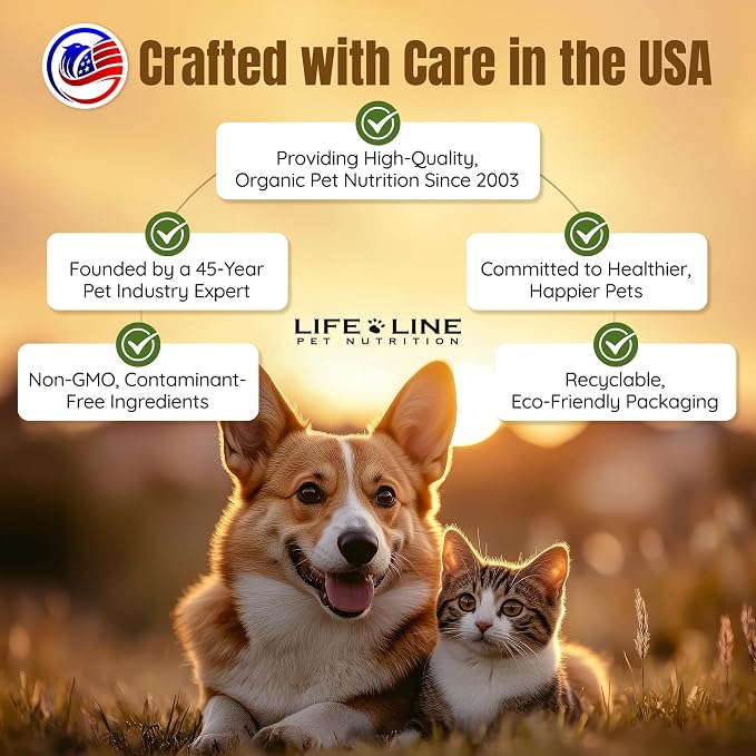 Life Line Salmon Oil for Pets | Omega-3 DHA EPA Supplement for Dogs & Cats | Supports Skin, Coat, Brain & Heart Health | Cold-Filtered – 32 oz