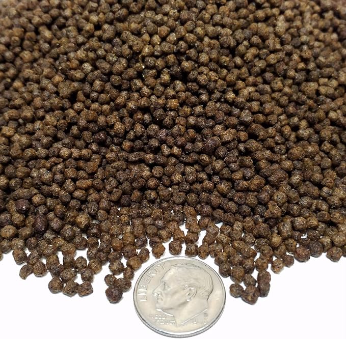 2.5mm-APX 1/16/3/64" Cichlid Floating Pellets, for Small Cichlids, All Small Tropical Fish and All Small Koi Fish & Pond Fish - 3.4-lbs Bucket