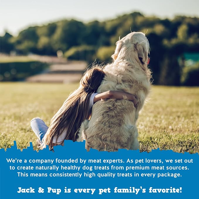 Jack&Pup 6 Inch Bully Sticks for Dogs (5 Pack) Extra Thick Long Lasting Dog Chews, Single Ingredient, 100% Beef Bully Sticks for Large Dogs