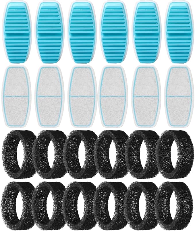 FOFNON Cat Water Fountain with 24 Filters, Including12 Pieces of Filters + 12 Pieces Sponges