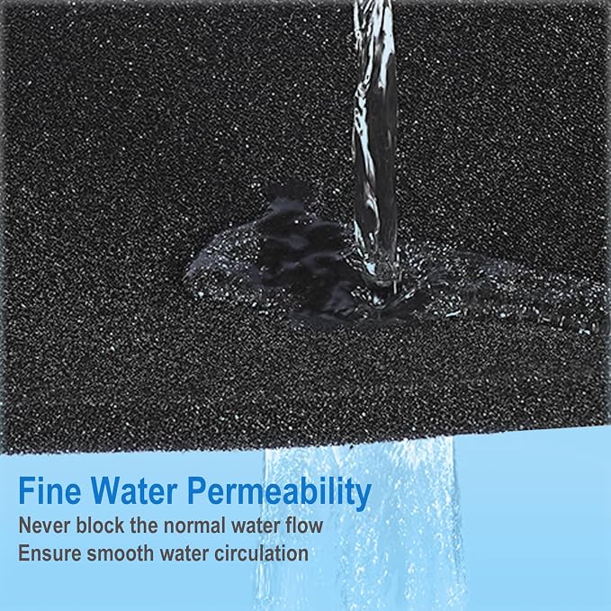 AQUANEAT Aquarium Bio Sponge Filter Media Pad Open Cell Foam Sheet Cut-to-Fit for Fish Tank Sump (72" x 12" x 1" （2 Packs）)