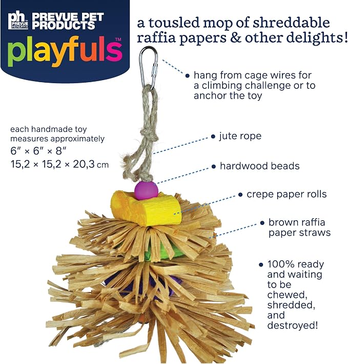 Prevue Pet Products Blockbuster Small Animal Toy Bundle - Natural Chew Toy Enrichment Set with Raffia & Mineral Block, Cage Accessories for Guinea Pigs, Rabbits, Hamsters, Gerbils, Rats & Chinchillas