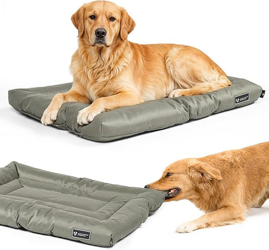 Dog Crate Mat – Chew Resistant Dog Bed for Crate, Soft Yet Durable Crate Pad Chew Proof, Machine Washable Dog Bed for Chewers, Multiple Sizes (Xtra-Large)