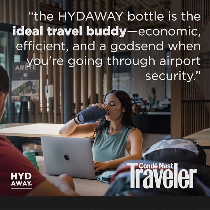 HYDAWAY 25oz Collapsible Water Bottle - BPA-Free, Leakproof, Lightweight, and Space-Saving - Perfect for Hiking, Travel, and All-Day Hydration