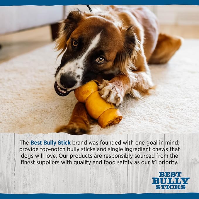 Best Bully Sticks Chicken-Wrapped Beef Cheek Treats - Medium 4 Count (Pack of 1) - All-Natural, Collagen-Rich, Healthy Dog Treats