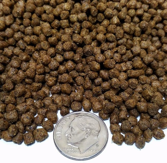 3.5mm - 9/64" Cichlid Floating Pellets, for Cichlids, Discus, All Tropical Fish, Koi & Pond Fish. 12-Type Pellet Mix and Sinking Wafer Mix Included -5-lbs