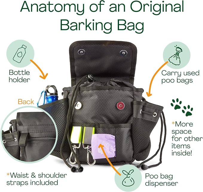| The Original Dog Walking Bag | As Seen On Dragons’ Den | Lightweight & Practical Design | Carry Dog Toys, Dog Treats, Poop Bags & More With Ease | Extendable Shoulder Strap & Waistband