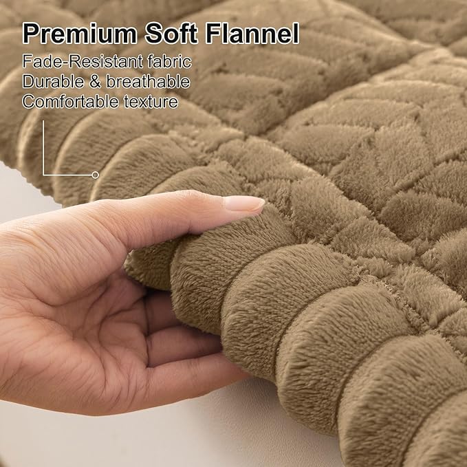 Smiry Couch Cover for Dogs, Non Slip Fuzzy Pet Sofa Covers Washable for 3 Cushion Couch, Soft Thick Furniture Protector for Cats Dogs, Against Fur, Dirt, Scratch Resistant (Mocha Brown, 27.6" x 82.7")
