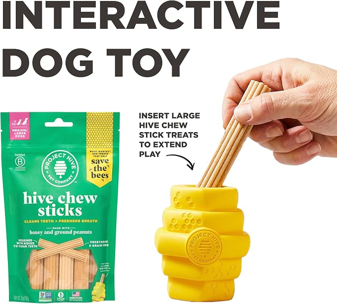 HIVE Parent (Unscented Yellow, Hive Chew Toy for Large Dogs)