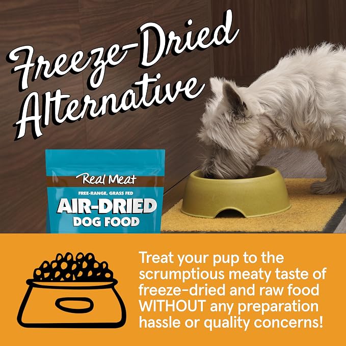 Real Meat Air Dried Dog Food w/ Real Lamb & Fish - 2lb Bag of Grain-Free Real Meat Dog Food Sourced from Free-Range Lamb & Ocean-Caught Fish - Digestible, All-Natural, & High-Protein Lamb and Fish
