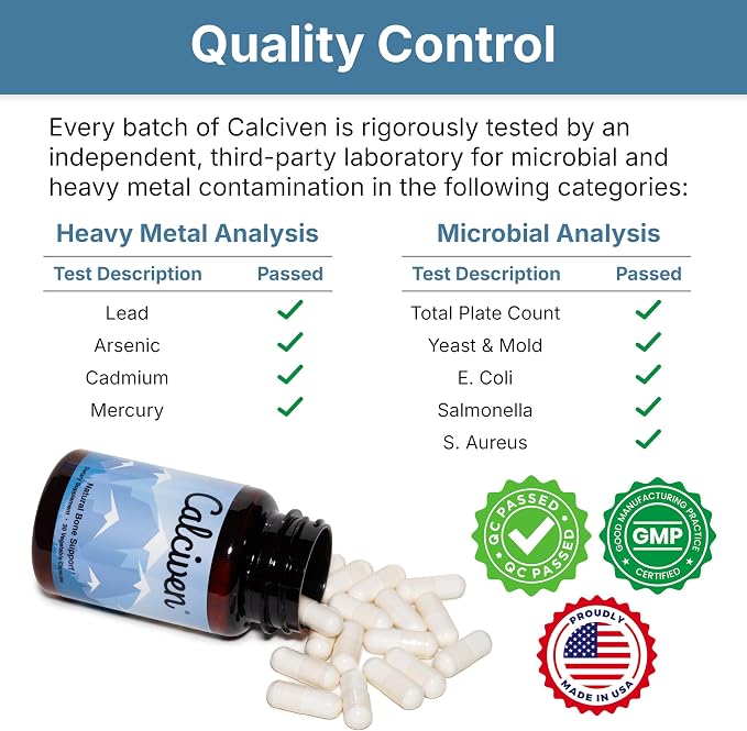 Calciven - Natural Bone Support Supplement - Non-GMO, Gluten-Free