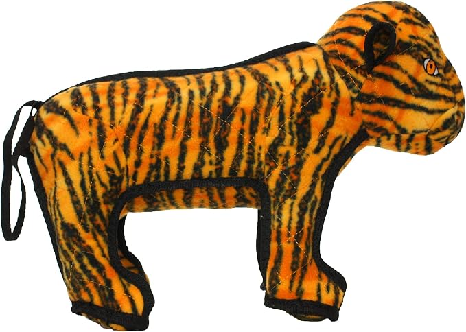 TUFFY® - 2 Pack Original : Tiger Dog Toy : : Ultra Durable Plush Toy with Multiple Layers & Reinforced Seams, Washable and Floats, Original Construction