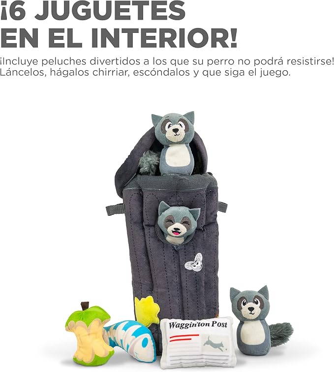 Outward Hound Hide A Raccoon Plush Dog Toy Puzzle