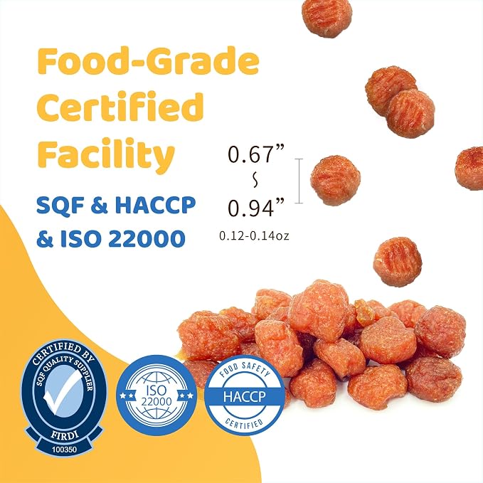 iPaw Chicken Tots Dog Treats for Puppy Training, SQF Certified Human Grade Dog Treat, Hypoallergenic, Easy to Digest (Chicken Tots)