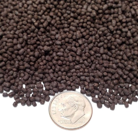 2 mm Floating California Blackworm Pellets with Color Enhancers and Vitamins for Catfish, Shrimp, Discus, Cichlids, Koi & Pond Fish, All Tropical Fish - 5-lbs