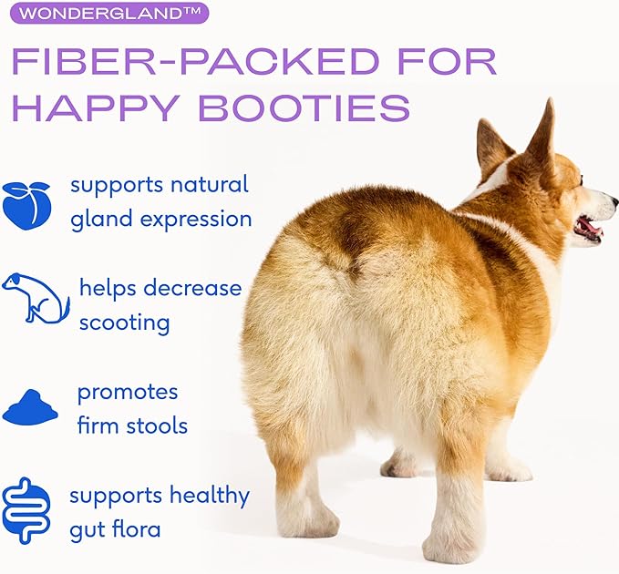 Native Pet WonderGland - Dog Anal Gland Supplement - Promotes Firm Stools, Natural Gland Expression to Help Reduce Scooting - Fiber Food Topper with Miscanthus Grass, Pumpkin & Probiotics - 30 Scoops