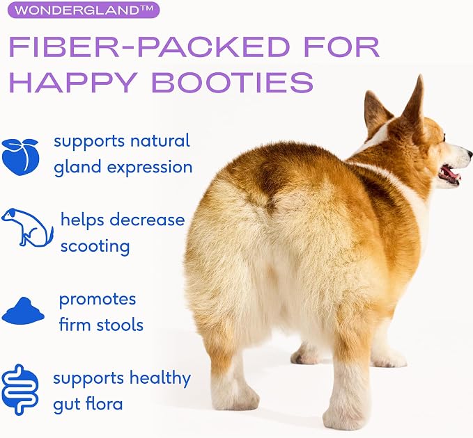 Native Pet WonderGland - Dog Anal Gland Supplement - Promotes Firm Stools, Natural Gland Expression to Help Reduce Scooting - Fiber Food Topper with Miscanthus Grass, Pumpkin & Probiotics - 120 Scoops