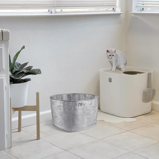 4 Pack Reusable Litter Box Liners A Compatible with Modkat Flip Litter Box, Durable Liners for Type A with Carrying Handles, Waterproof and Scratch-Resistant Cat Box Liners