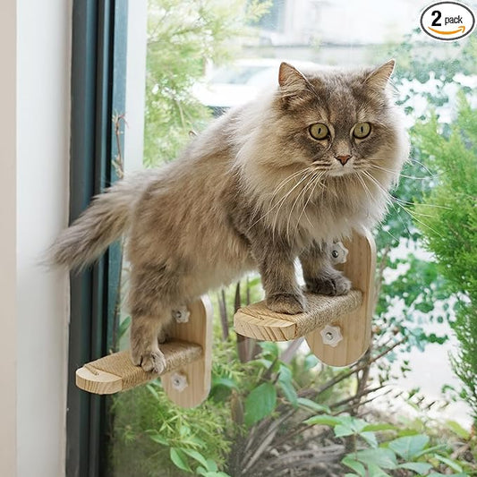 PETKARAY Cat Window Shelf, Original Cat Window Perch Stairs, Durable Kitty Seat for Window Sill, Sturdy Window Step for Indoor Cats