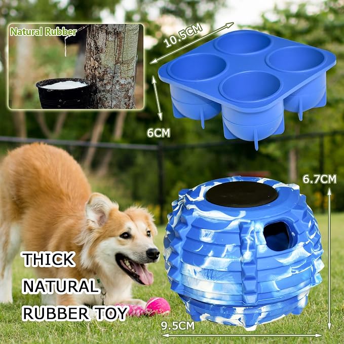 XHX Long-Lasting Interactive Dog Toy Safe for Medium and Large Dogs 25-75 lbs(Blue and White, Medium)