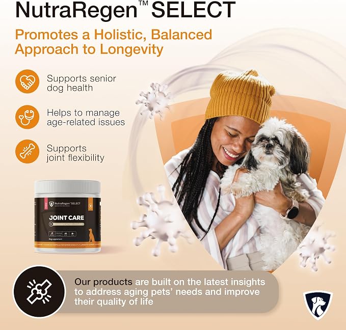 NutraRegen Dog Joint Supplement 45 Scoops | Natural Glucosamine Chondroitin for Dogs with Collagen | Hip and Joint Powder | 7.7 Oz