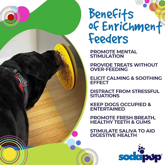 SodaPup Duckies eMat – Durable Lick Mat Feeder with Suction Cups Made in USA from Non-Toxic, Pet-Safe, Food Safe Rubber for Mental Stimulation, Digestive Health, Avoid Overfeeding, Calming, More