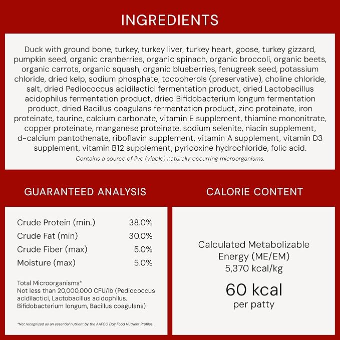 Stella & Chewy's Freeze-Dried Raw Dinner Patties - Duck Duck Goose Recipe - High Protein Grain-Free Puppy & Dog Food - Perfect For Picky Eaters - 5.5 oz