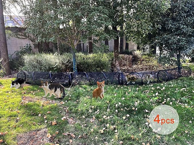 Portable Large Pop Up Pet Cat Tents Enclosures House for Outside Patio Indoor for Cat Puppy Rabbit Small Animals,Quick Opened,Independent or can be Connected to Tunnels