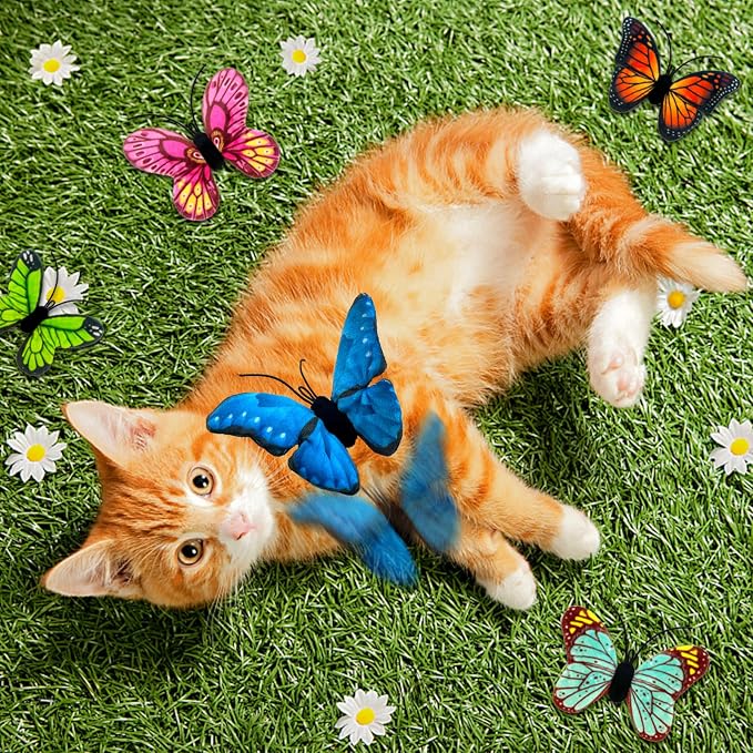 Catnip Toys for Indoor Cats, 5 Pack Butterfly Catnip Toys with Crinkle, Cat Toys for Indoor Cats & Kitten & Kitty