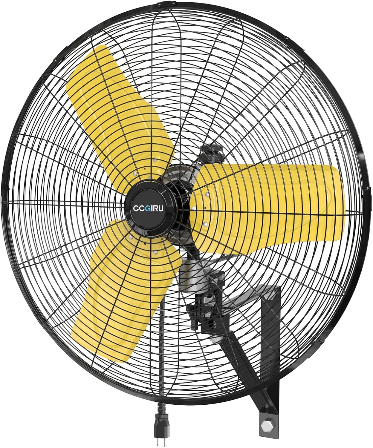 8800 CFM 24" Outdoor Commercial Wall Fan Oscillating, IP44 Waterproof Wall Mount Fan, Heavy Duty, 3 Speed, Adjustable Tilt for Factory, Warehouse, Garage, ETL Listed