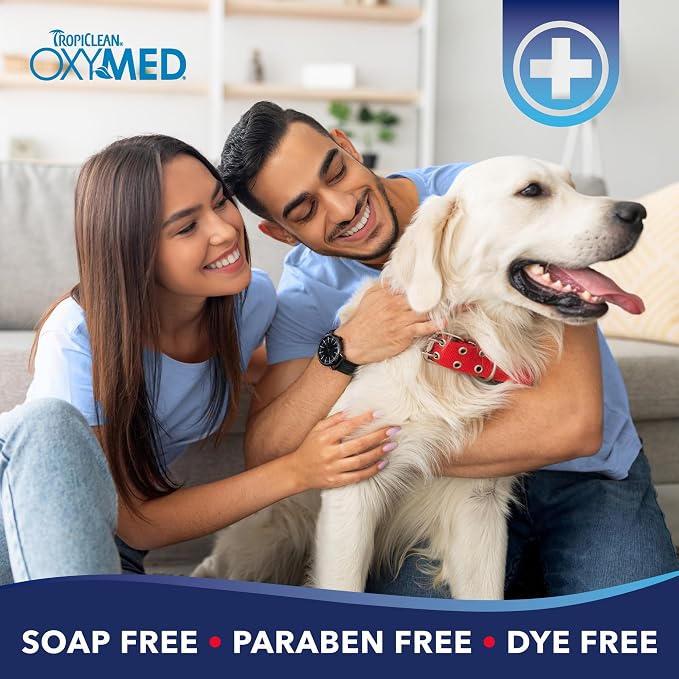 TropiClean Oxymed Medicated Cat & Dog Conditioner for Itchy Skin | Skin Soothing Oatmeal Conditioner for Dogs & Cats | 1 Gallon