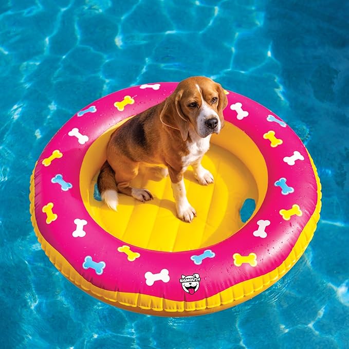 BigMouth Inc. Pool Float for Dogs, Durable Inflatable Vinyl Raft for Small to Medium Sized Dogs