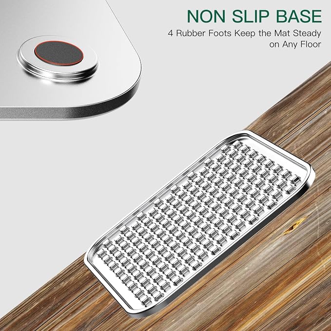 2Pack Dual Wall Stainless Steel Large Lick Mat for Dogs & Cats, Chew-Proof Slow Feeder, Anxiety Reducer, Whisker-Friendly for Cats, Non-Slip Heavy Duty Base, Raw Feeding Pad, Dishwasher Safe