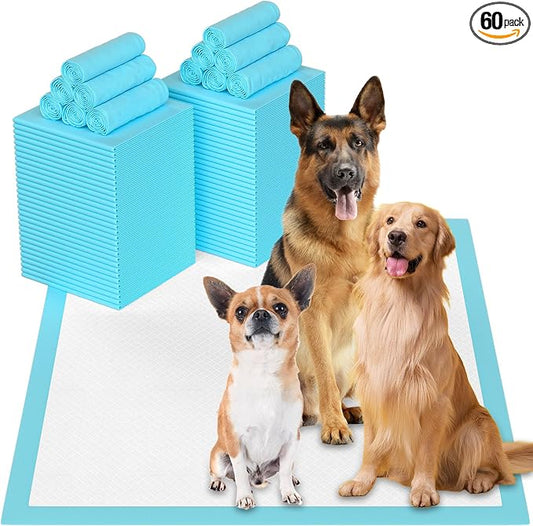Puppy Pee Pads for Dogs - 32"x36" Extra Large, 60 Count, Leak-Proof & Super Absorbent, Thicken Disposable Potty Pads for Puppy & Cat Training