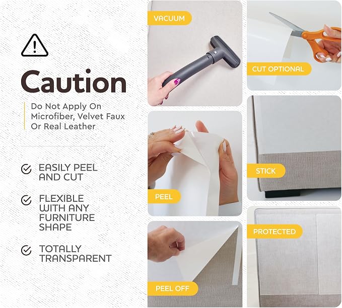 10-Pack Furniture Protectors From Cats Scratch, Couch Protector for Cats, Anti Cat Scratch Furniture Protector, Couch Guard for Cats - Sofa Corner Scratching Training Tape Deterrent Made In USA