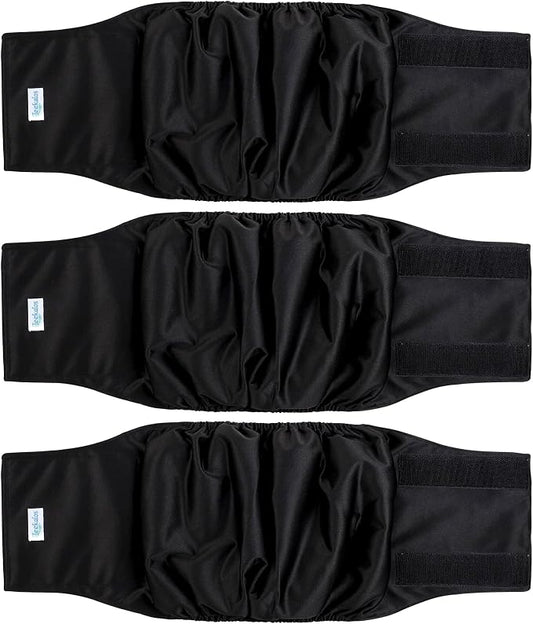 Leekalos Male Dog Diapers (3 Pack), High Absorbing Dog Belly Bands for Male Dogs, Washable Reusable Dog Male Wraps (XX-Large)