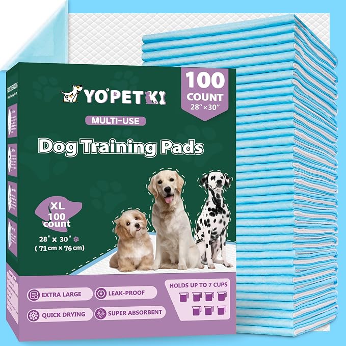 Dog Pee Pads Extra Large 28" x 30" 100 Count, Puppy Pads XL 100 Pack Leak-Proof XLarge Pee Pads for Dogs, Super Absorbent & Quick-Dry Disposable Pet Potty Training Pads for Dogs, Puppies, Doggy