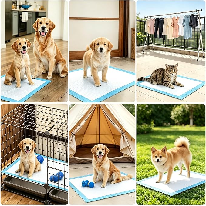 Extra Large Puppy Pads,36"x36" Pee Pads for Dogs,40 Count Training Dog Pee Pads Absorbent & Leak-Proof &Quick Dry,Disposable Pet Potty Pads for House Training Dogs Cats, Rabbits.
