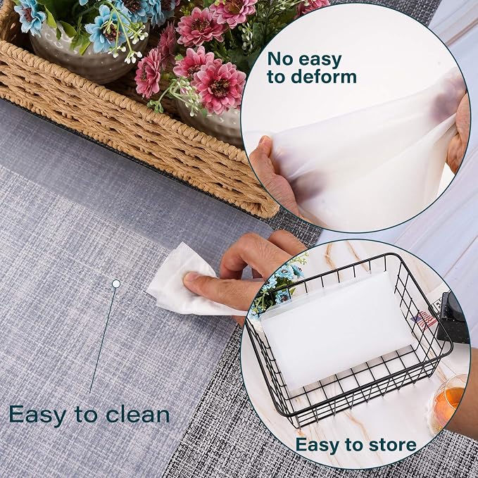 Gartful Extra Large Transparent Silicone Mat, Countertop Protector, 25.2 x 17.7 inches Silicone Sheet for Crafts Resin Jewelry Casting Mat Pad Nonstick Table Placemat