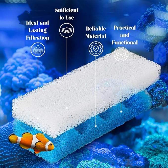 Threlaco 24 Pcs Filter Media Kit Compatible with Fluval 306/307, Including Foam Pad, Water Polishing Pad, Biological Sponges Max for Aquarium Canister Filter Media Replacement