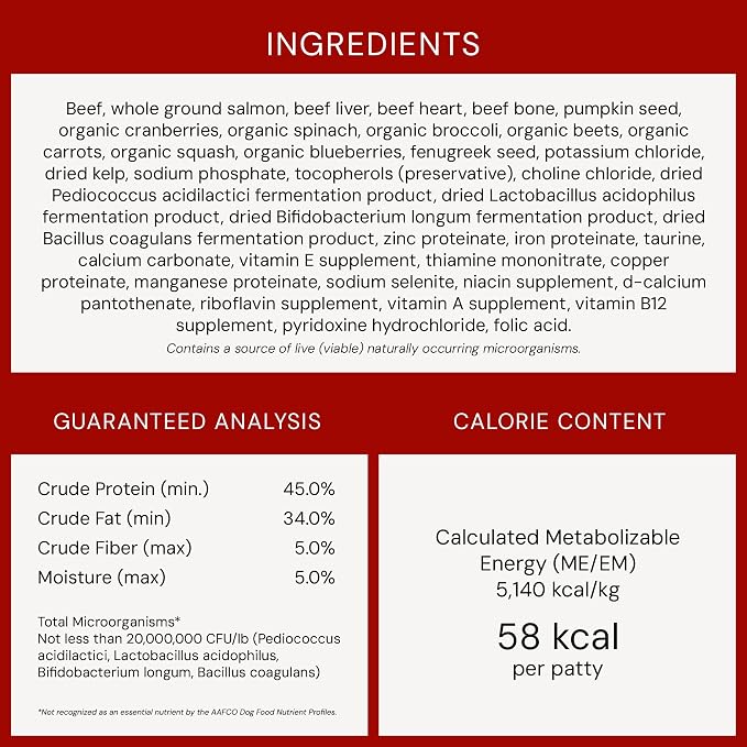 Stella & Chewy's Freeze-Dried Raw Dinner Patties - Surf 'N Turf Salmon & Beef Recipe - High Protein Grain-Free Puppy & Dog Food - Perfect For Picky Eaters - 5.5 oz